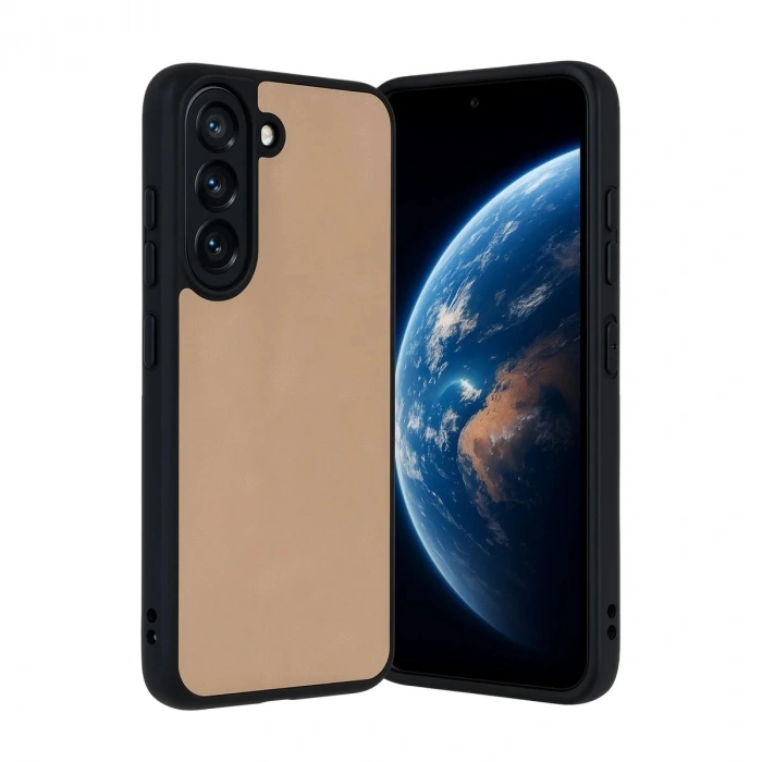 Durukar®  Samsung Galaxy A36 Kılıf Aras Deri Kapak - Pudra