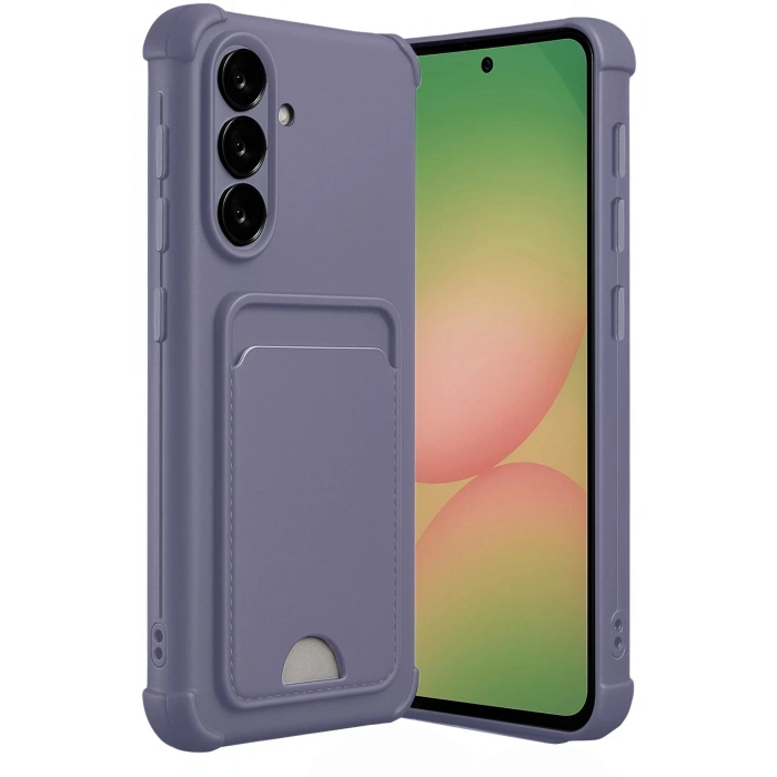 Durukar®  Samsung Galaxy A36 Kılıf Kelvin Kartvizitli Silikon - Lila