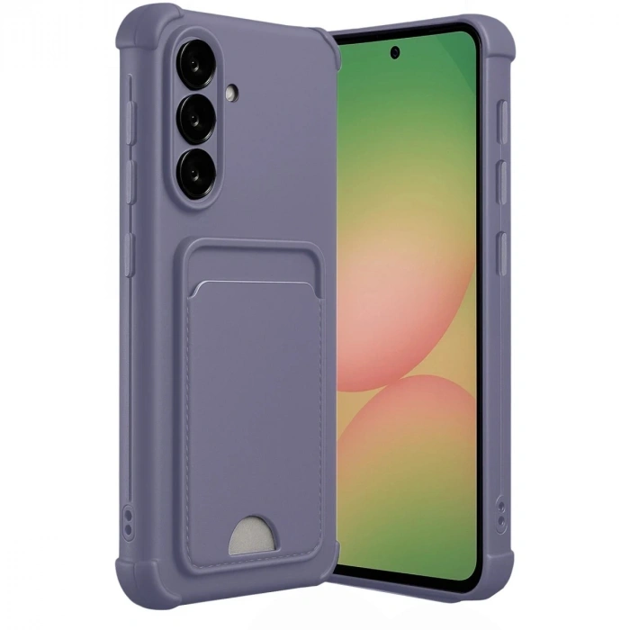 Durukar®  Samsung Galaxy A36 Kılıf Kelvin Kartvizitli Silikon - Lila