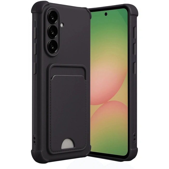 Durukar®  Samsung Galaxy A36 Kılıf Kelvin Kartvizitli Silikon - Siyah