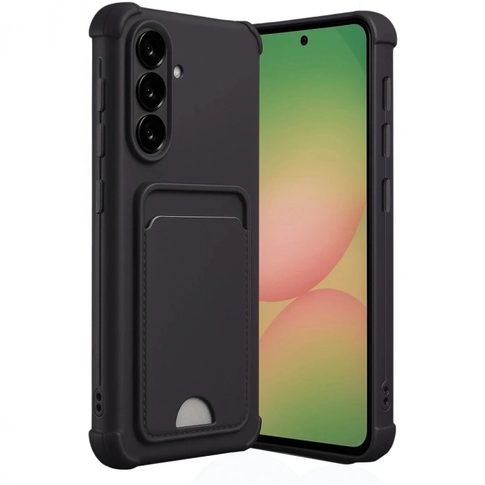 Durukar®  Samsung Galaxy A36 Kılıf Kelvin Kartvizitli Silikon - Siyah