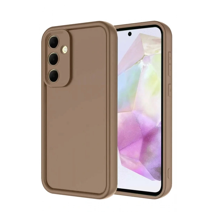 Durukar®  Samsung Galaxy A36 Kılıf Viera Silikon - Kahverengi
