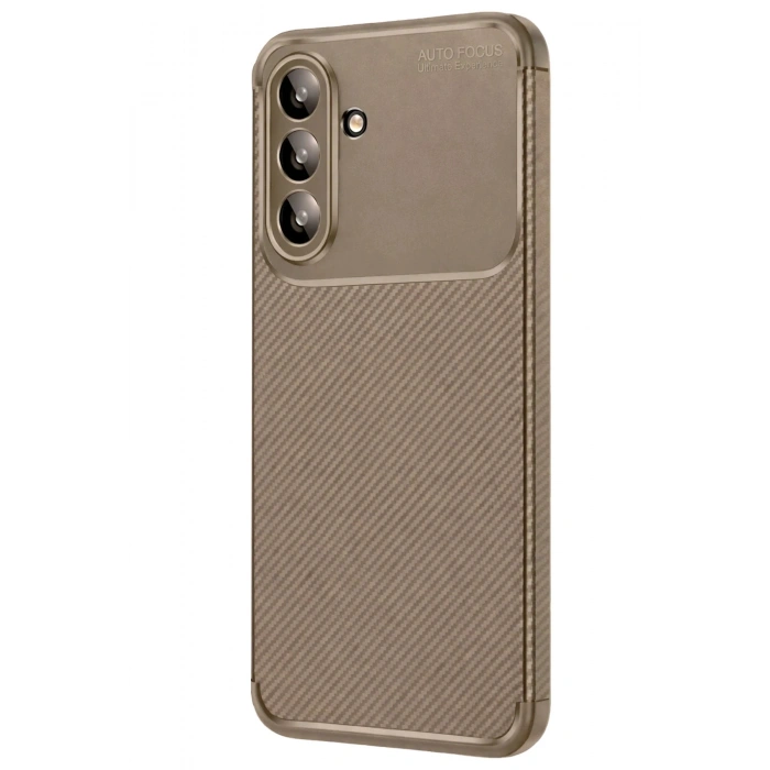 Durukar®  Samsung Galaxy A37 5G Auto Focus Karbon Kapak - Kahverengi