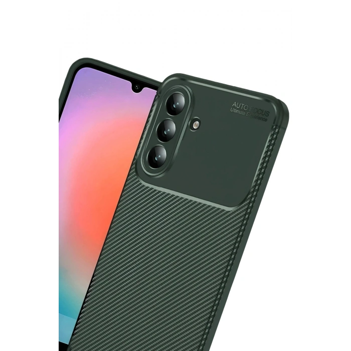Durukar®  Samsung Galaxy A37 5G Auto Focus Karbon Kapak - Koyu Yeşil