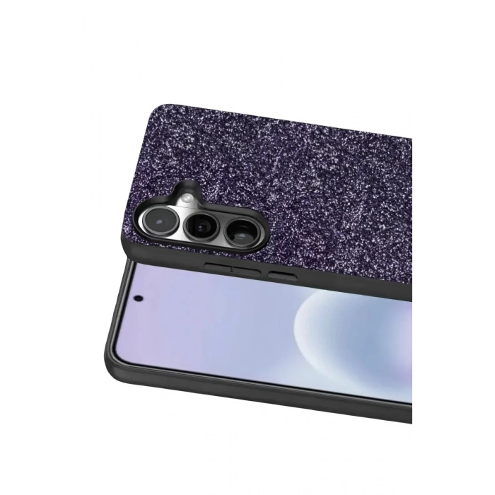 Durukar®  Samsung Galaxy A37 5G Bright Simli Kapak - Derin Mor