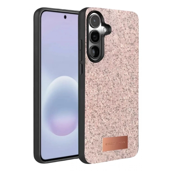 Durukar®  Samsung Galaxy A37 5G Bright Simli Kapak - Pembe