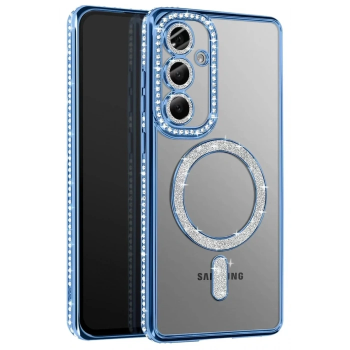 Durukar®  Samsung Galaxy A37 5G Joke Simli Magneticsafe Kılıf - Mavi