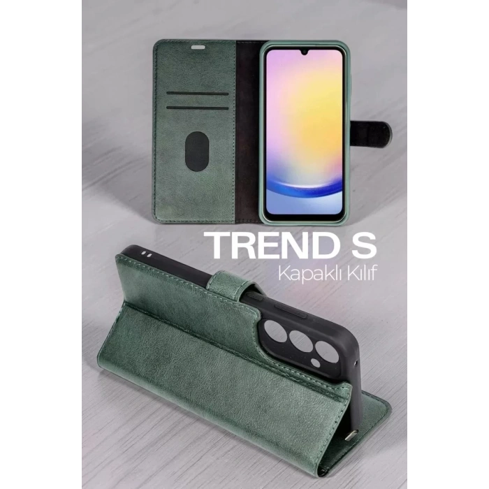 Durukar®  Samsung Galaxy A37 5G Trend S Plus Kapaklı Kılıf - Yeşil