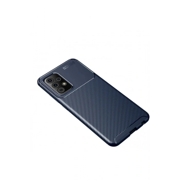 Durukar®  Samsung Galaxy A52 Kılıf Auto Focus Karbon Kapak - Lacivert