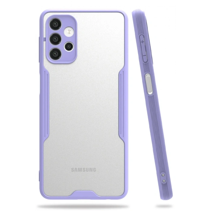 Durukar®  Samsung Galaxy A52 Kılıf Platin Silikon - Lila