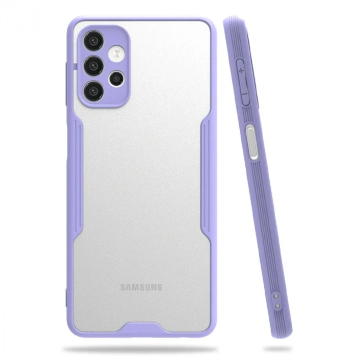 Durukar®  Samsung Galaxy A52 Kılıf Platin Silikon - Lila
