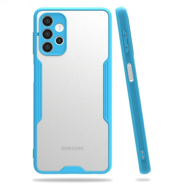 Durukar®  Samsung Galaxy A52 Kılıf Platin Silikon - Mavi