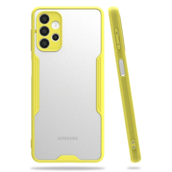 Durukar®  Samsung Galaxy A52 Kılıf Platin Silikon - Sarı