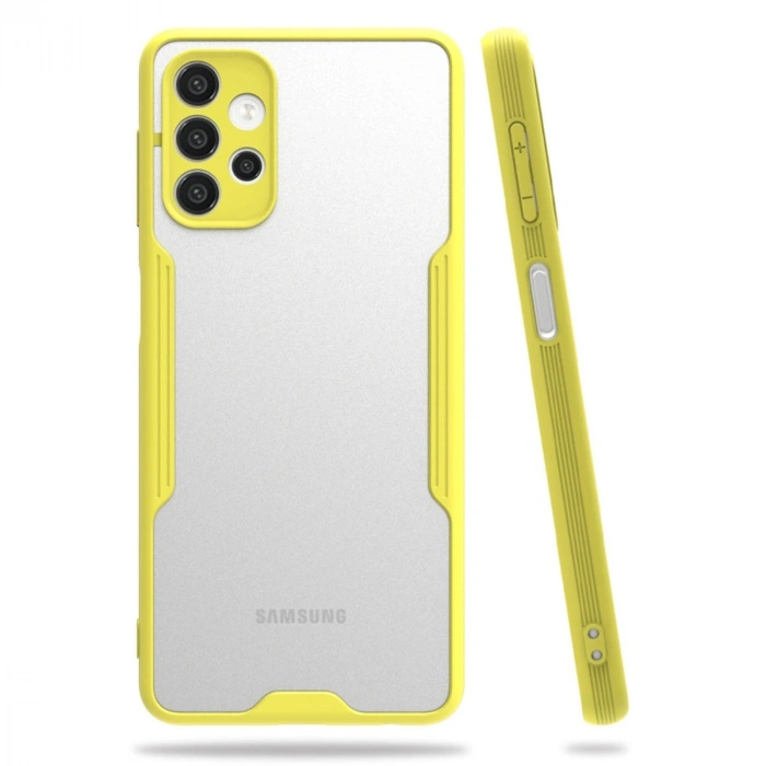 Durukar®  Samsung Galaxy A52 Kılıf Platin Silikon - Sarı