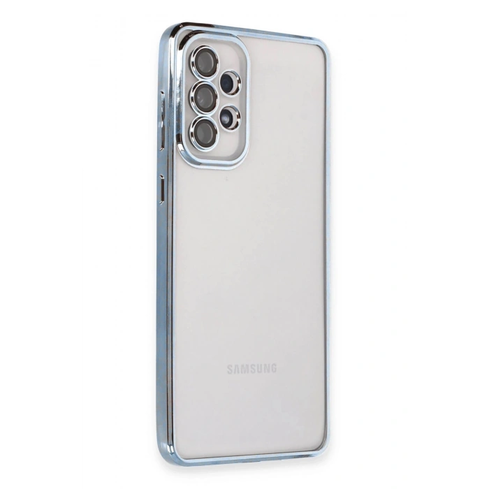 Durukar®  Samsung Galaxy A53 5G Kılıf  Lensli Silikon - Açık Mavi