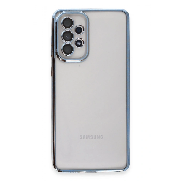 Durukar®  Samsung Galaxy A53 5G Kılıf  Lensli Silikon - Açık Mavi