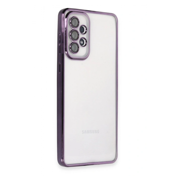 Durukar®  Samsung Galaxy A53 5G Kılıf  Lensli Silikon - Mor