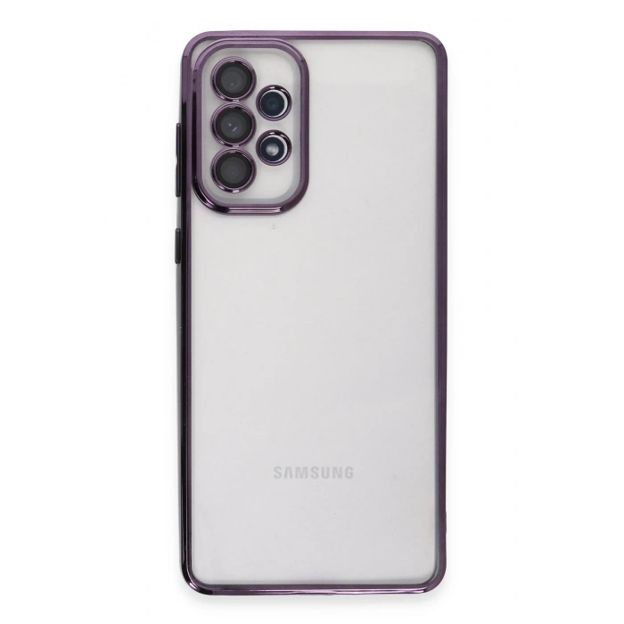 Durukar®  Samsung Galaxy A53 5G Kılıf  Lensli Silikon - Mor