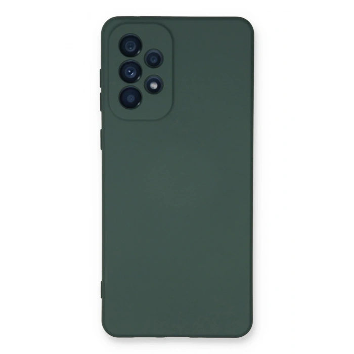 Durukar®  Samsung Galaxy A53 5G Kılıf Nano içi Kadife Silikon - Koyu Yeşil