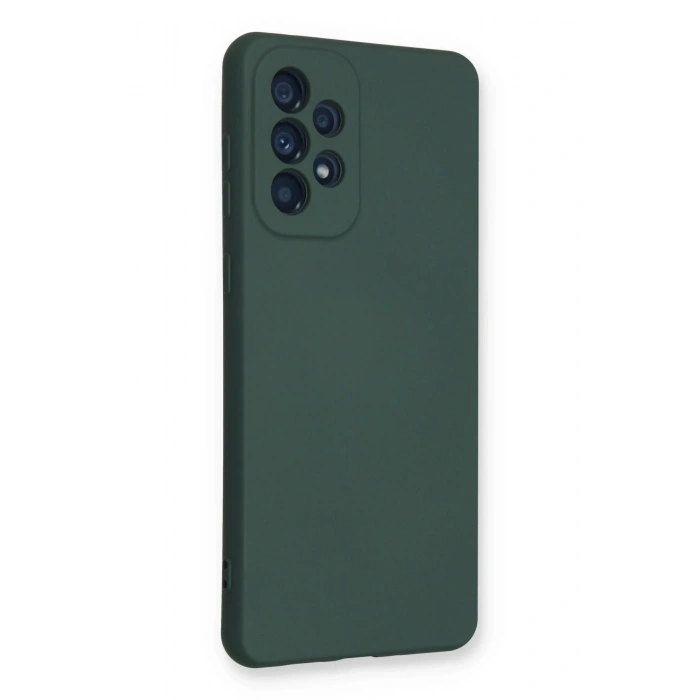 Durukar®  Samsung Galaxy A53 5G Kılıf Nano içi Kadife Silikon - Koyu Yeşil