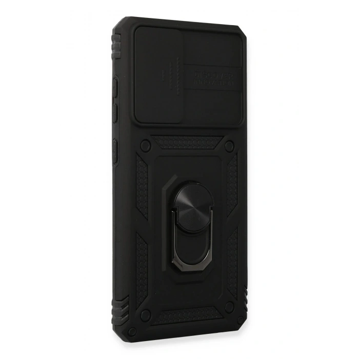 Durukar®  Samsung Galaxy A53 5G Kılıf Pars Lens Yüzüklü Silikon - Siyah