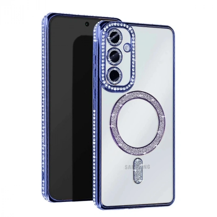 Durukar®  Samsung Galaxy A55 5G Joke Simli Magneticsafe Kılıf - Mavi