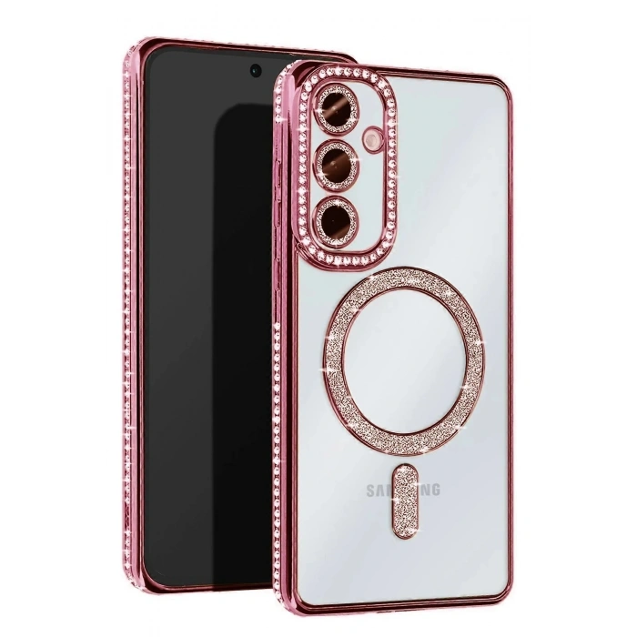 Durukar®  Samsung Galaxy A56 Joke Simli Magneticsafe Kılıf - Pembe
