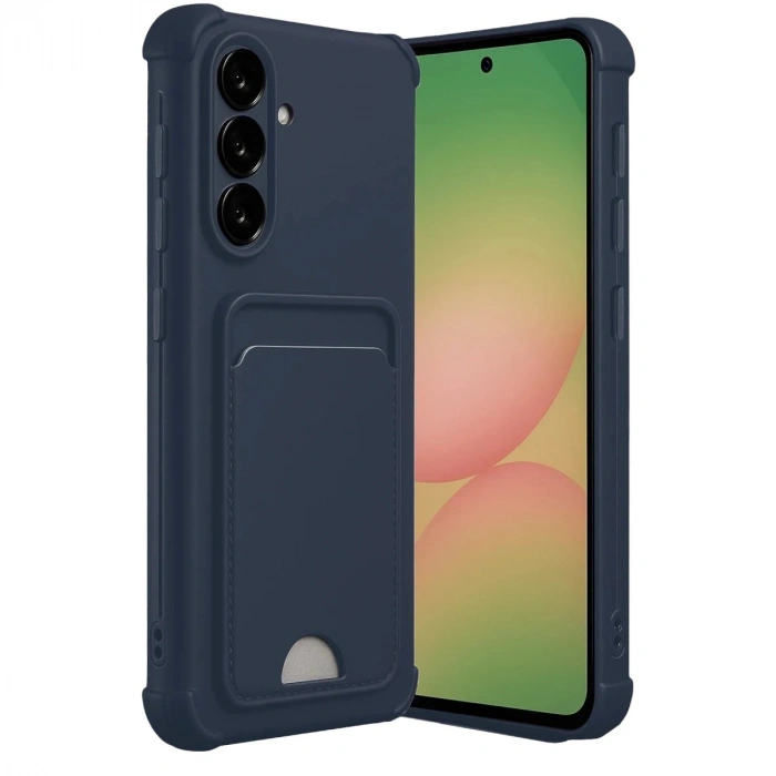 Durukar®  Samsung Galaxy A56 Kılıf Kelvin Kartvizitli Silikon - Lacivert