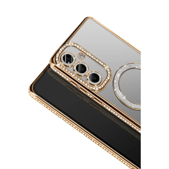 Durukar®  Samsung Galaxy A57 5G Joke Simli Magneticsafe Kılıf - Gold
