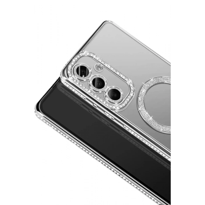 Durukar®  Samsung Galaxy A57 5G Joke Simli Magneticsafe Kılıf - Gümüş