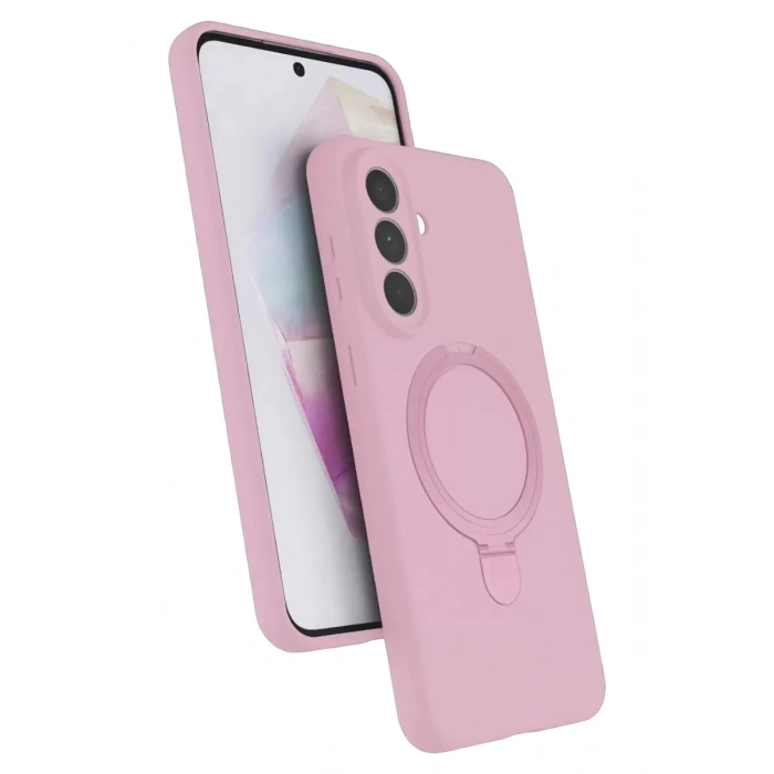Durukar®  Samsung Galaxy A57 5G Regal Magsafe Standlı Kapak - Açık Pembe