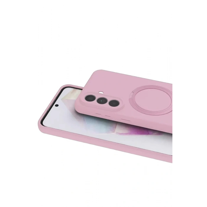 Durukar®  Samsung Galaxy A57 5G Regal Magsafe Standlı Kapak - Açık Pembe