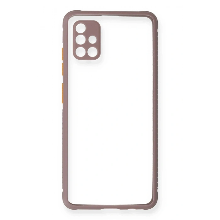Durukar®  Samsung Galaxy A71 Kılıf Miami Şeffaf Silikon - Açık Mor