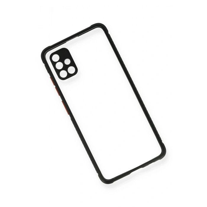 Durukar®  Samsung Galaxy A71 Kılıf Miami Şeffaf Silikon - Siyah