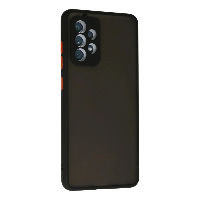 Durukar®  Samsung Galaxy A72 Kılıf Montreal Silikon Kapak - Siyah