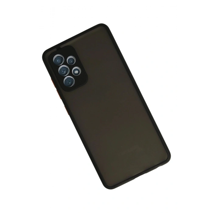 Durukar®  Samsung Galaxy A72 Kılıf Montreal Silikon Kapak - Siyah