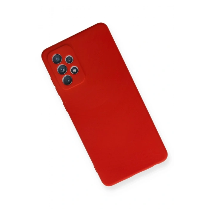Durukar®  Samsung Galaxy A72 Kılıf Nano içi Kadife Silikon - Kırmızı