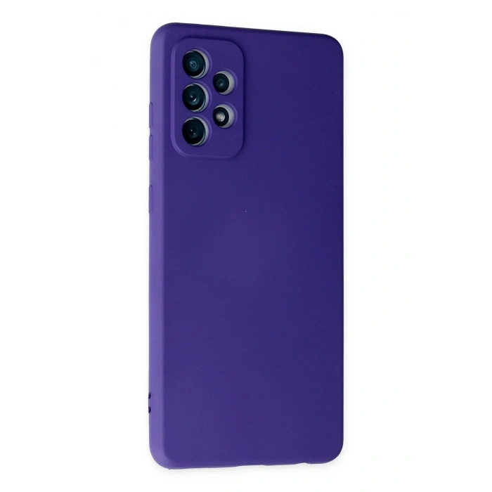 Durukar®  Samsung Galaxy A72 Kılıf Nano içi Kadife Silikon - Mor