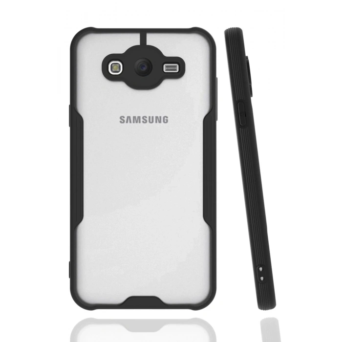 Durukar®  Samsung Galaxy J7 Kılıf Platin Silikon - Siyah