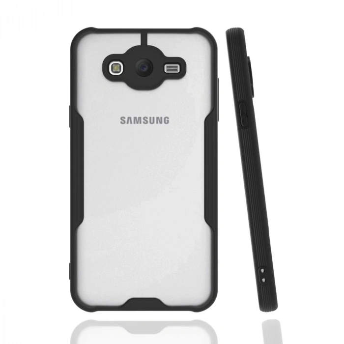 Durukar®  Samsung Galaxy J7 Kılıf Platin Silikon - Siyah