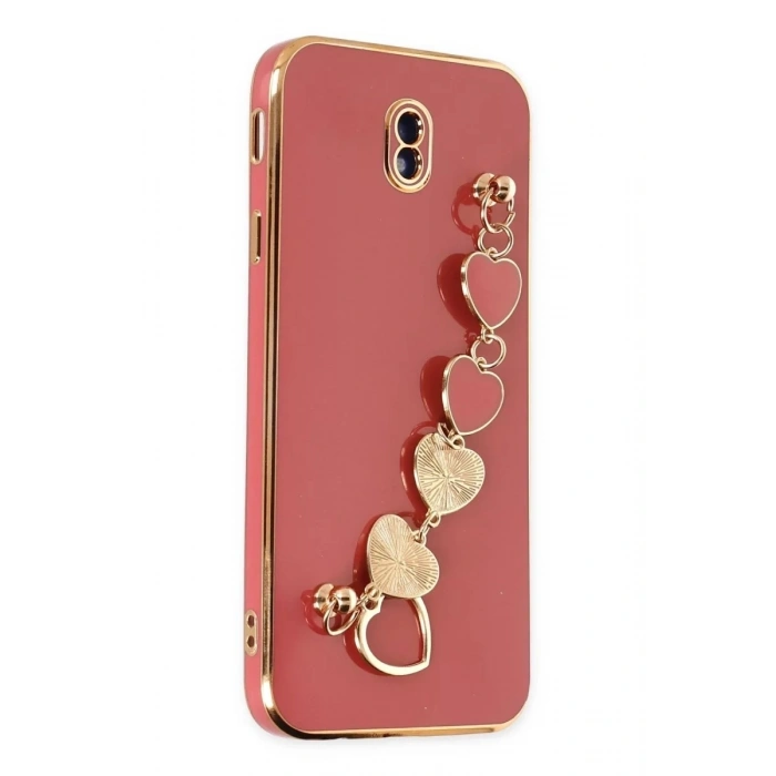 Durukar®  Samsung Galaxy J7 Pro / J730 Kılıf Esila Silikon - Kırmızı