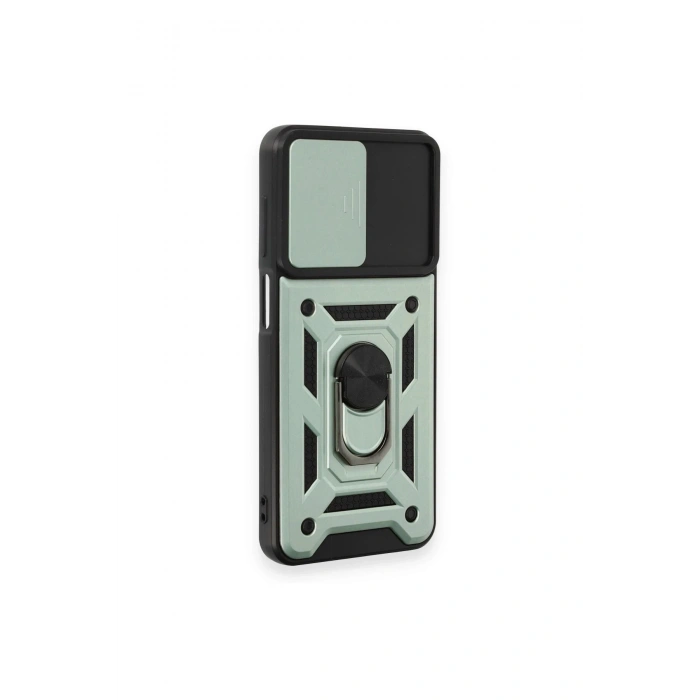 Durukar®  Samsung Galaxy M14 5G Kılıf Pars Lens Yüzüklü Silikon - Yeşil
