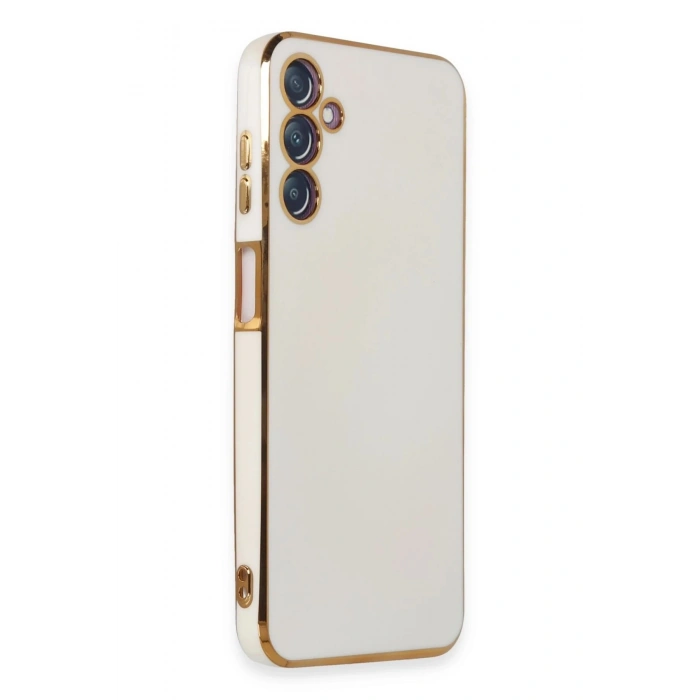 Durukar®  Samsung Galaxy M14 5G Kılıf Volet Silikon - Beyaz