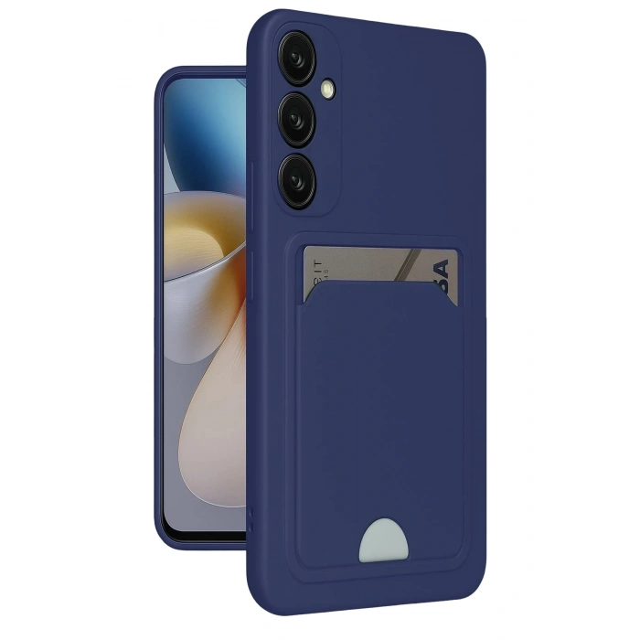 Durukar®  Samsung Galaxy M15 Kelvin Kartvizitli Silikon - Lacivert
