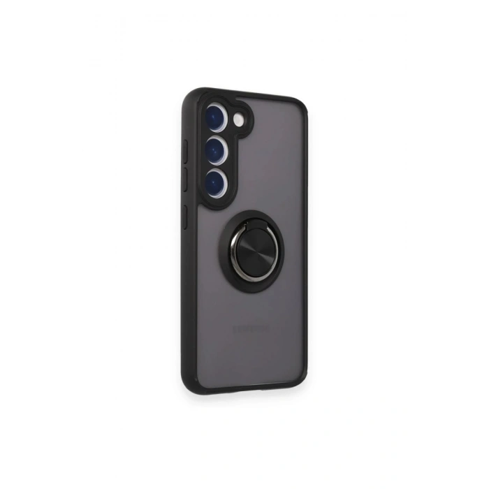 Durukar®  Samsung Galaxy M15 Kılıf Montreal Yüzüklü Silikon Kapak - Siyah