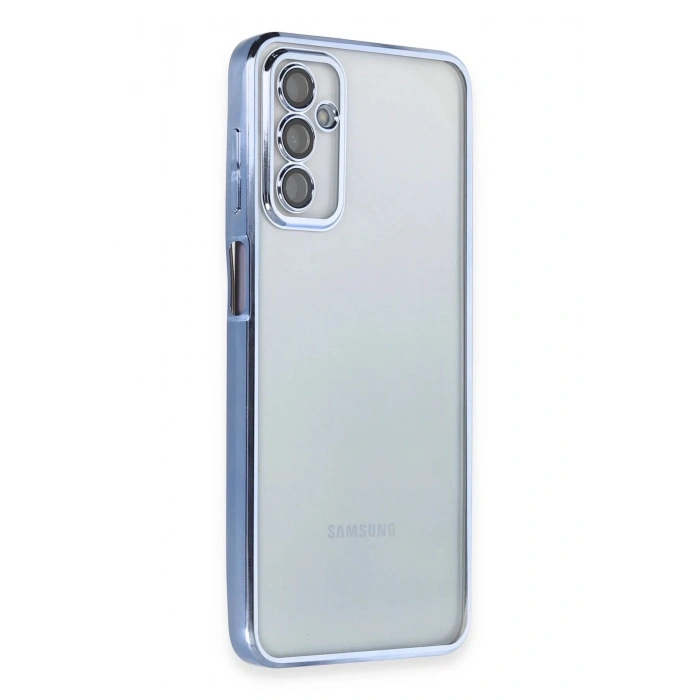 Durukar®  Samsung Galaxy M23 Kılıf  Lensli Silikon - Açık Mavi