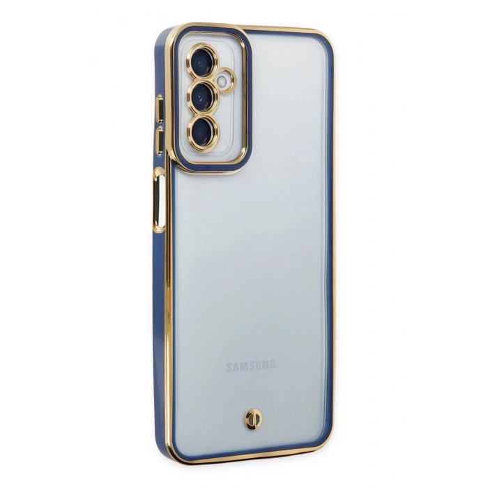 Durukar®  Samsung Galaxy M23 Kılıf Liva Lens Silikon - Mavi