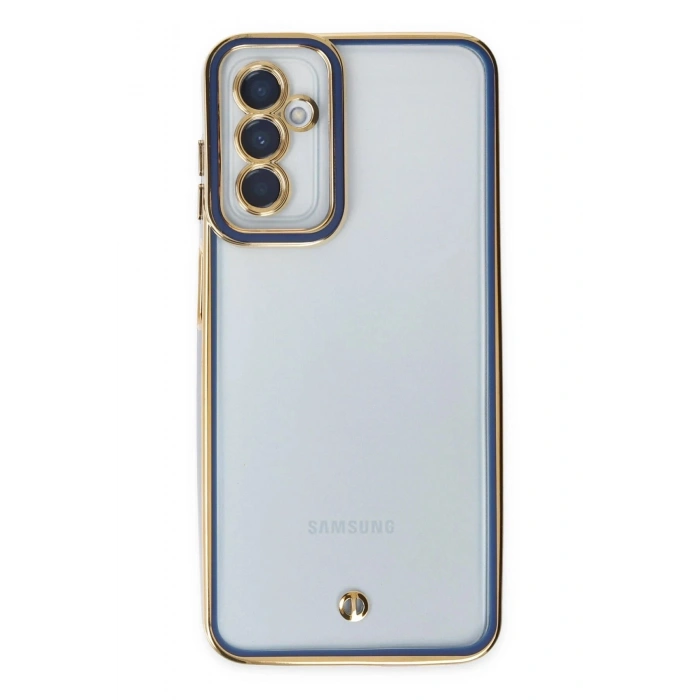 Durukar®  Samsung Galaxy M23 Kılıf Liva Lens Silikon - Mavi