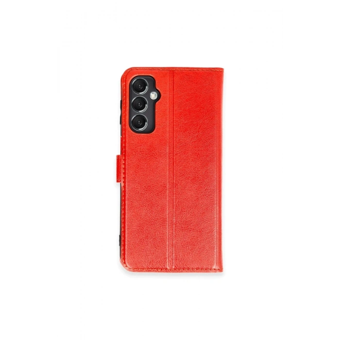 Durukar®  Samsung Galaxy M34 5G Kılıf Trend S Plus Kapaklı Kılıf - Kırmızı