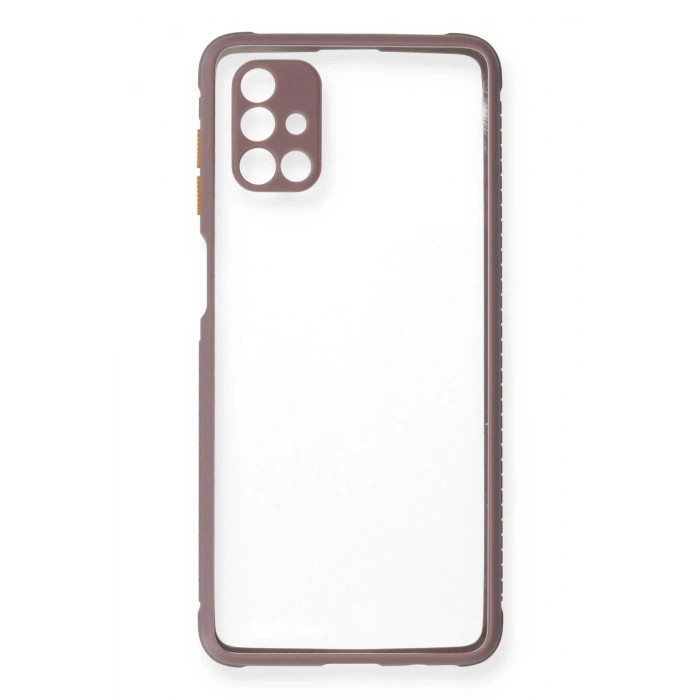 Durukar®  Samsung Galaxy M51 Kılıf Miami Şeffaf Silikon - Açık Mor